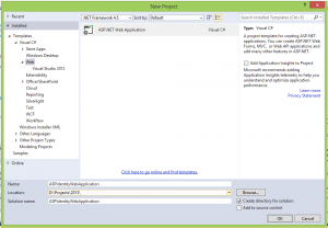 New Project - Microsoft Visual Studio
