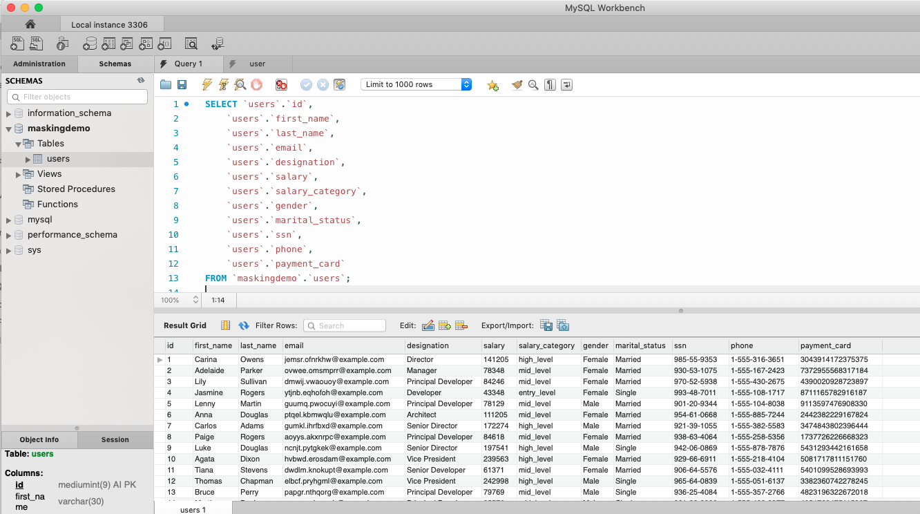 MySQL Workbench - Select ALL Statement makes it easy to create SQL statement